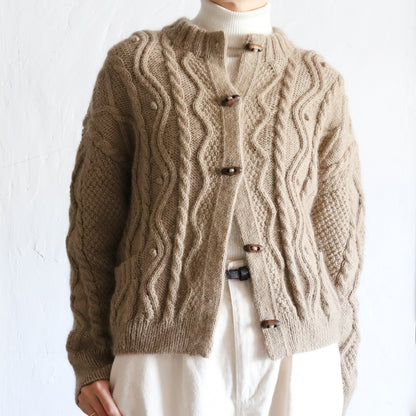 Diamond aran cardigan