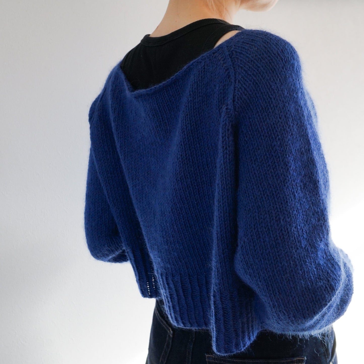 Long Rib Sleeve Raglan Cardigan