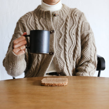 Diamond aran cardigan
