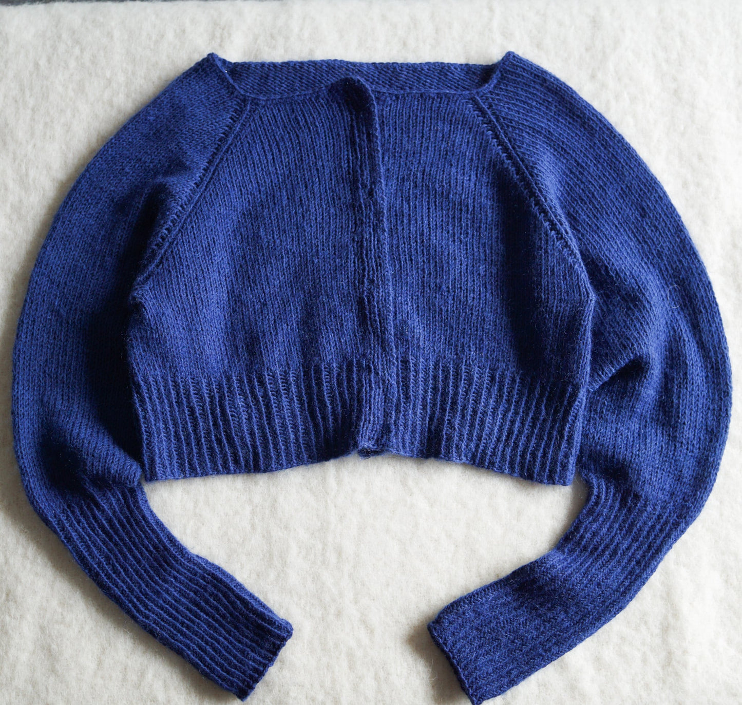 Long Rib Sleeve Raglan Cardigan