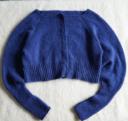 Long Rib Sleeve Raglan Cardigan