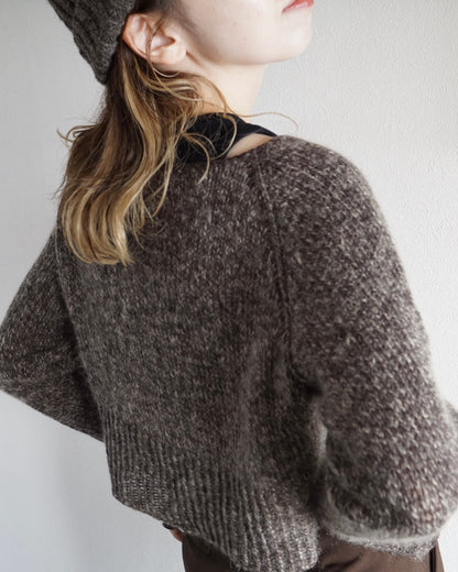 Long Rib Sleeve Raglan Cardigan