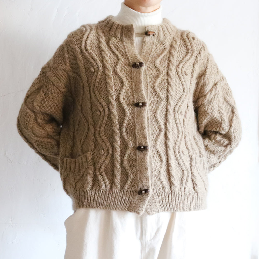 Diamond aran cardigan