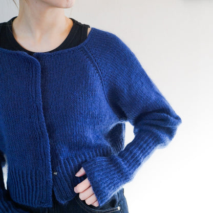 Long Rib Sleeve Raglan Cardigan