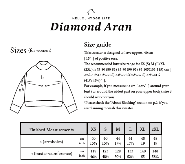 Diamond aran sweater