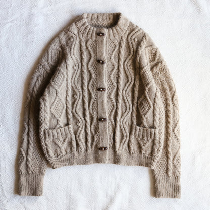 Diamond aran cardigan