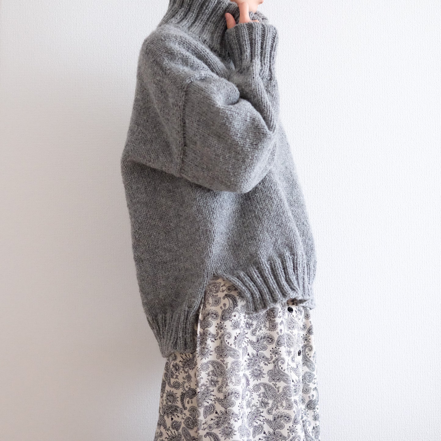 Double rib zip sweater