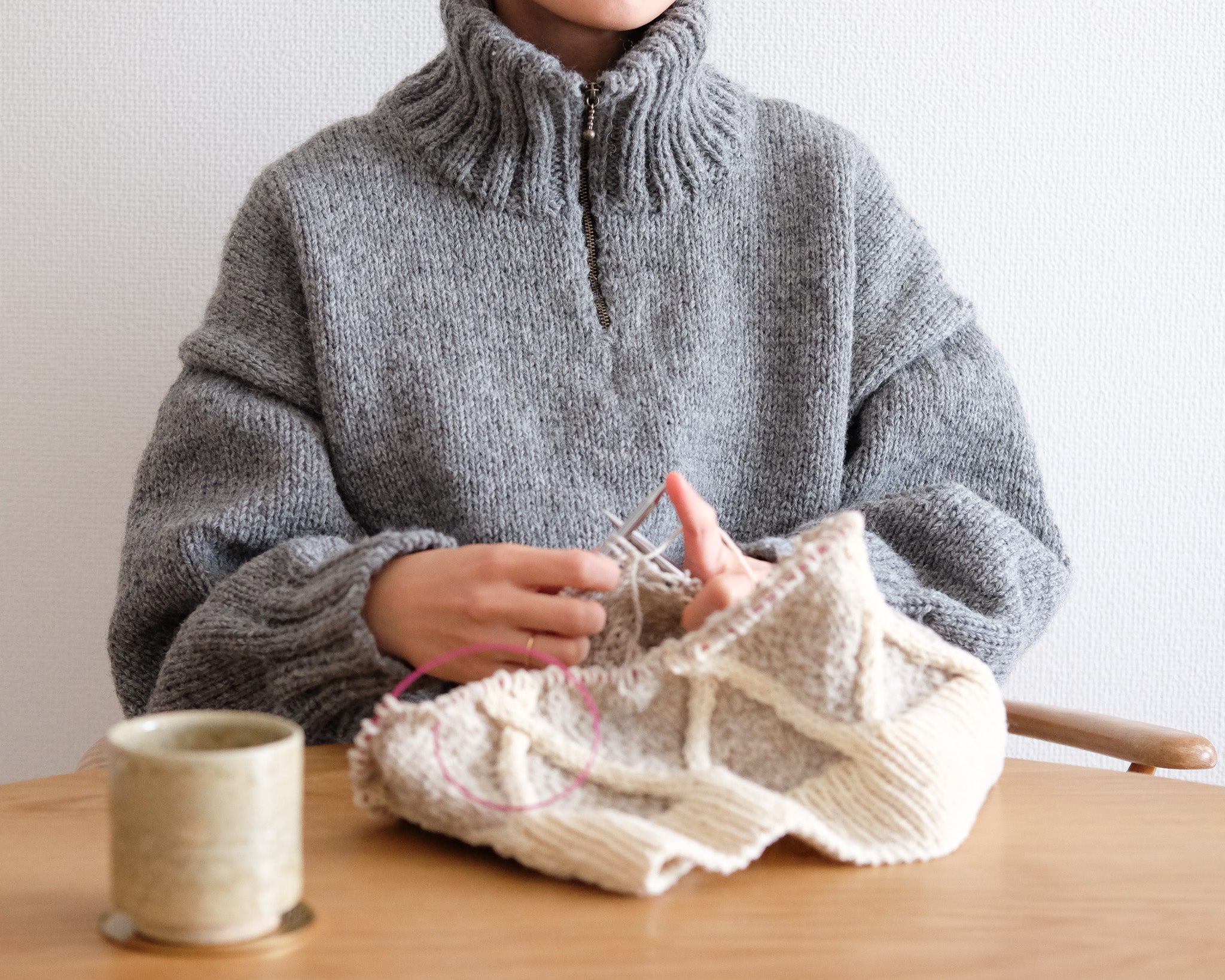 Double rib zip sweater – HELLO, HYGGE LIFE