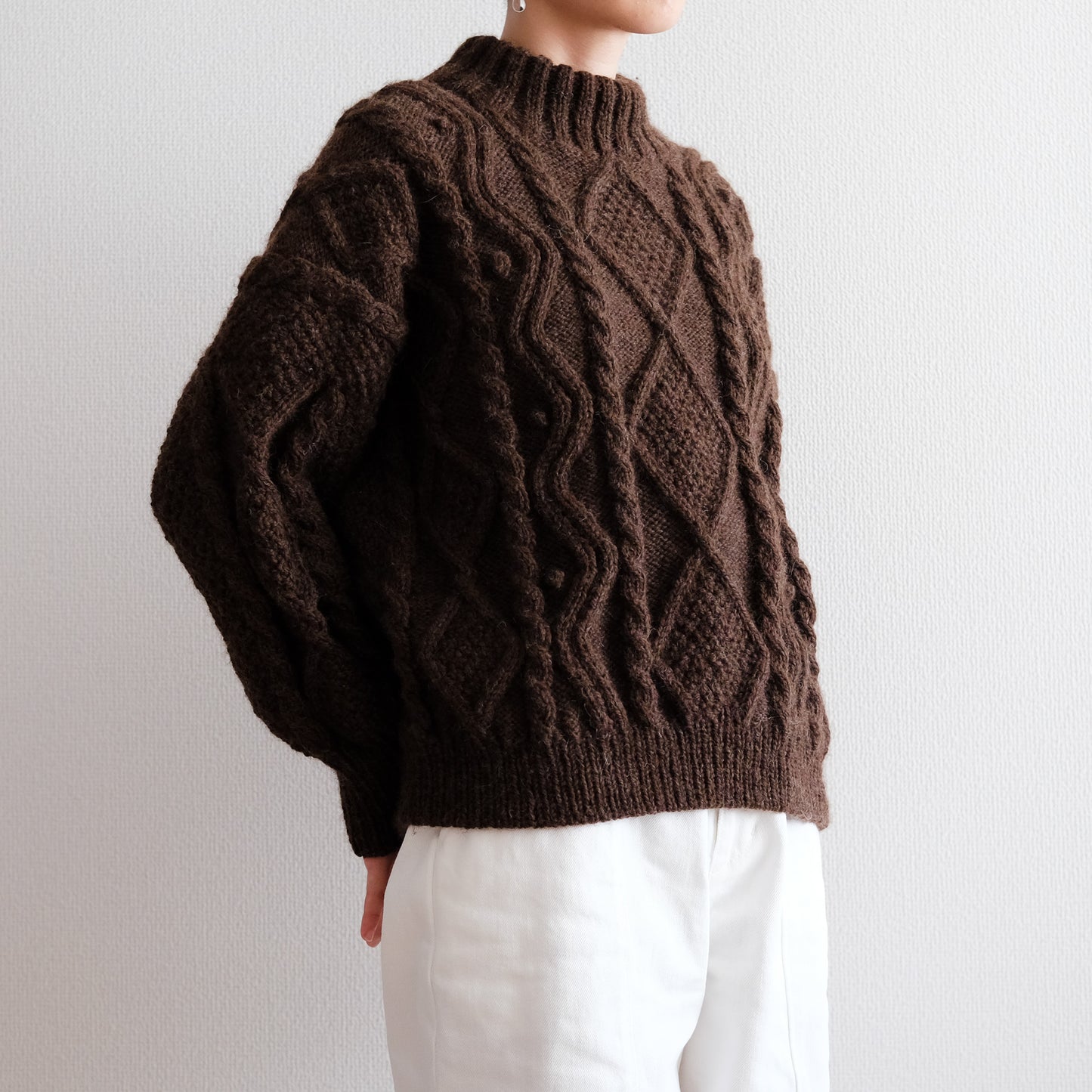 Diamond aran sweater