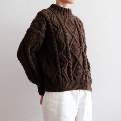 Diamond aran sweater