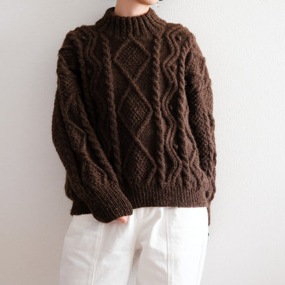 Diamond aran sweater