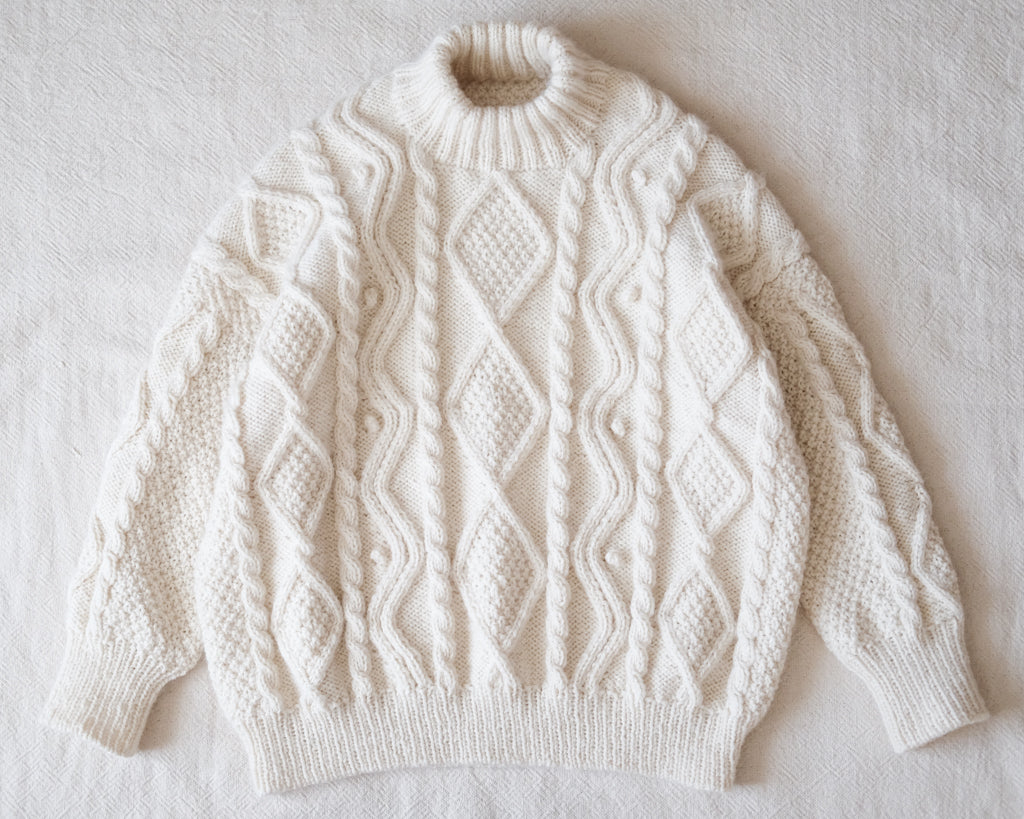 Diamond aran sweater