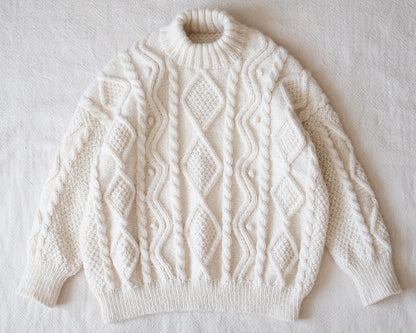 Diamond aran sweater