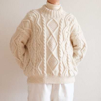 Diamond aran sweater