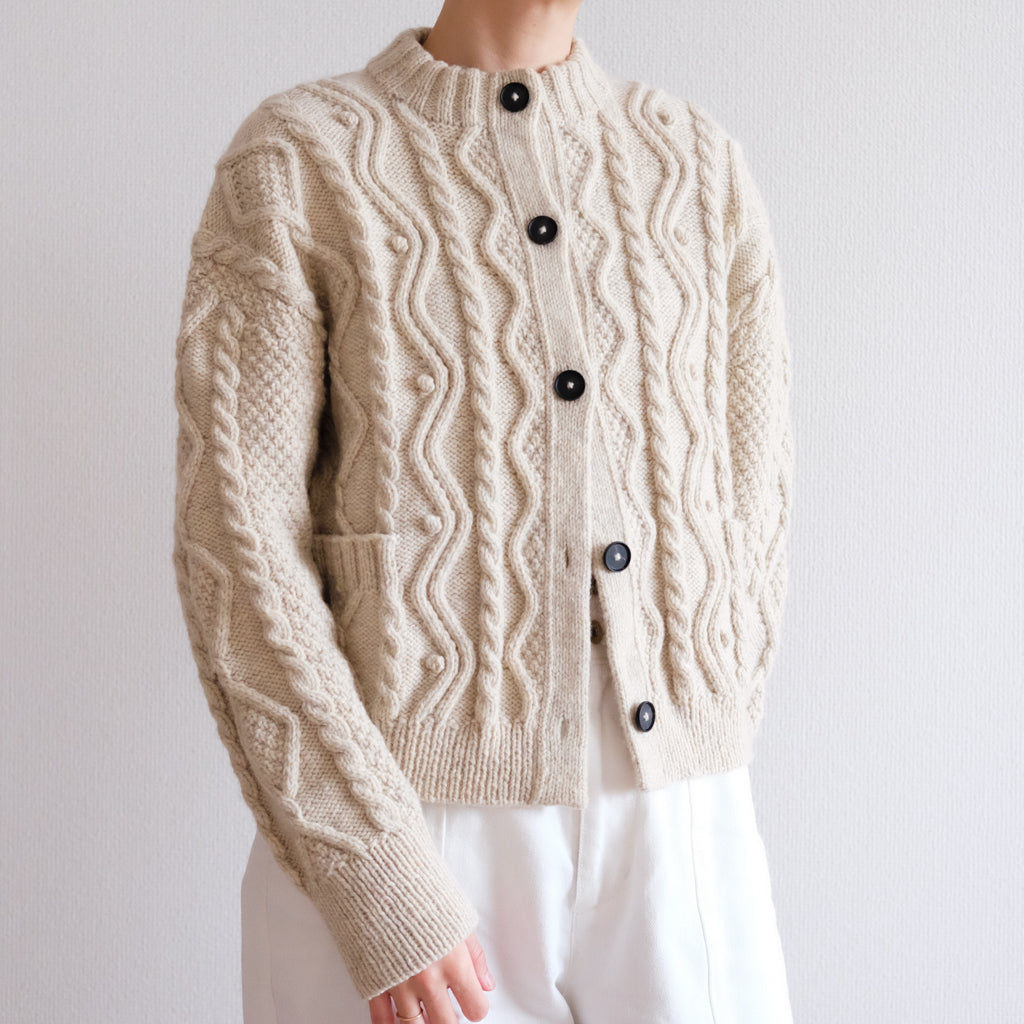 Diamond aran cardigan