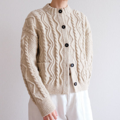 Diamond aran cardigan
