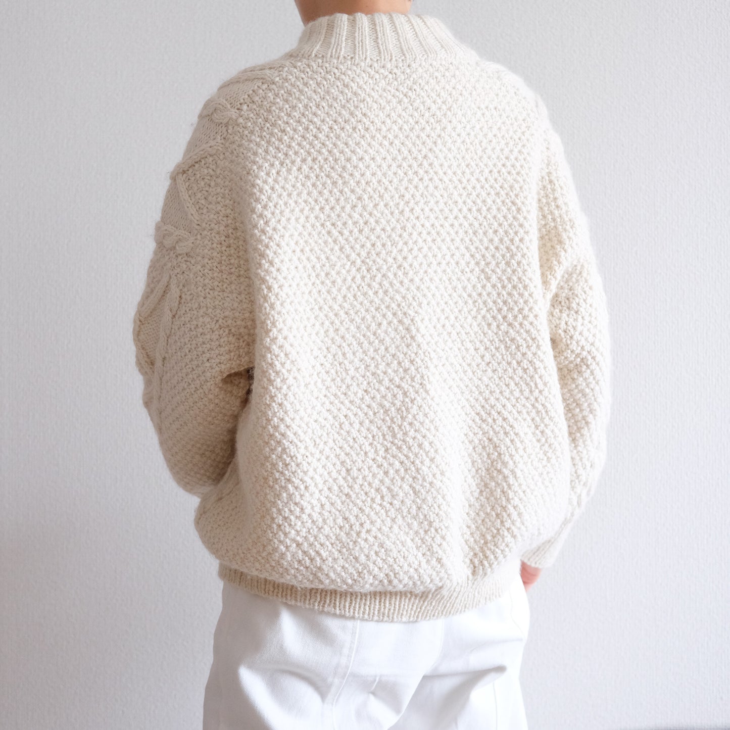 Diamond aran sweater
