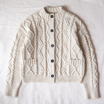 Diamond aran cardigan